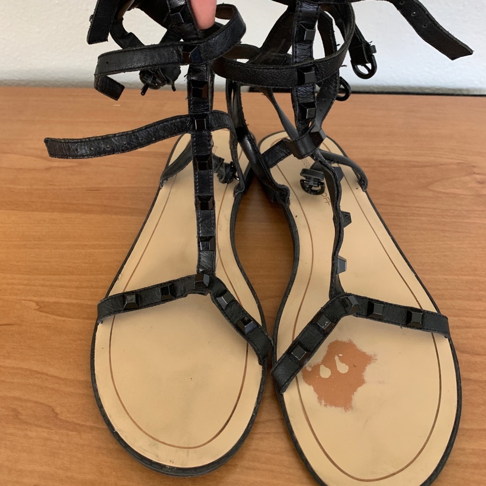 Rebecca Minkoff stud gladiator sandals.